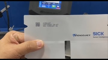 Videojet CIJ printer sample print on facemask keeper
