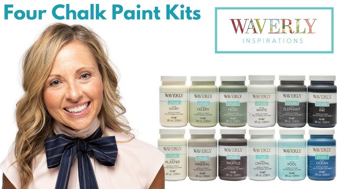 Waverly Inspirations Acrylic Chalk Paint Kit, Ocean, Set of 3, 8 fl oz Each  