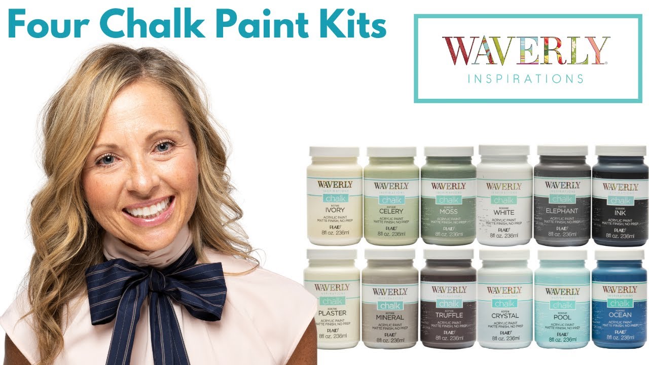 4 Waverly Inspirations Chalk Acrylic Paint Sets 