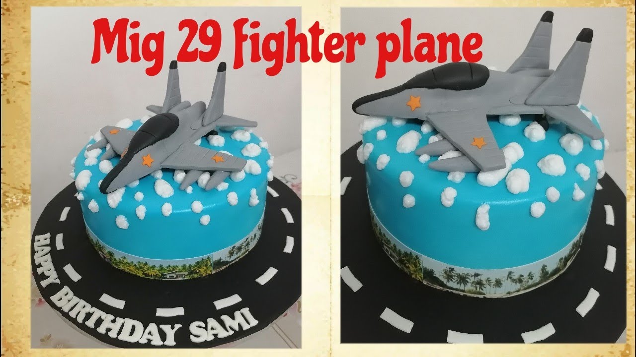 Mig 29 fighter plane cake topper tutorial