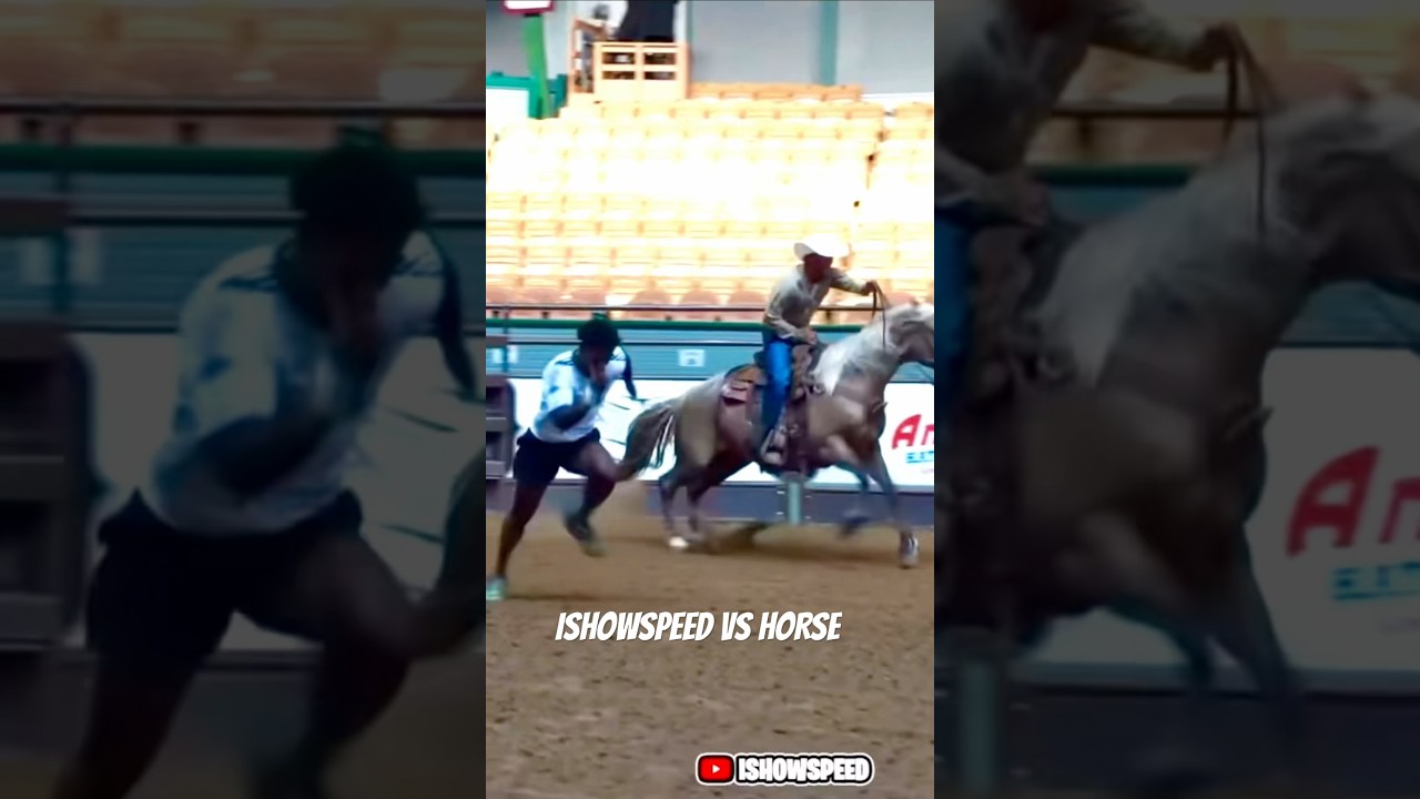 ISHOWSPEED races a REAL LIFE HORSE #Shorts #Content #ishowspeed