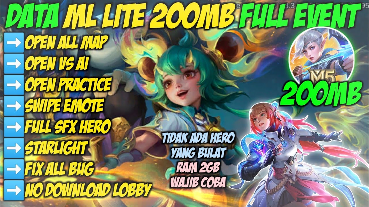 Data ML Lite 200MB Patch Mistbenders Fix Bug Terbaru | Mobile Legends ...