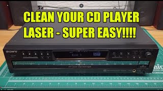 How to Clean CD Player Laser When CD Won't Play  Sony SCDCE775 SA 5 Disc Carousel