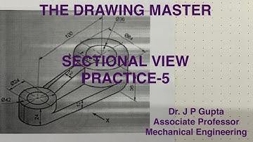 Full Sectional Front View and Top View | Tutorial-5 | Orthographic Projection | Engineering Drawing