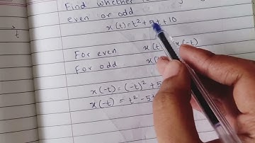Find even and odd parts of the signal 📶 x(t) = t^2  + 5t + 10 with tips tricks | Emmanuel Tutorials