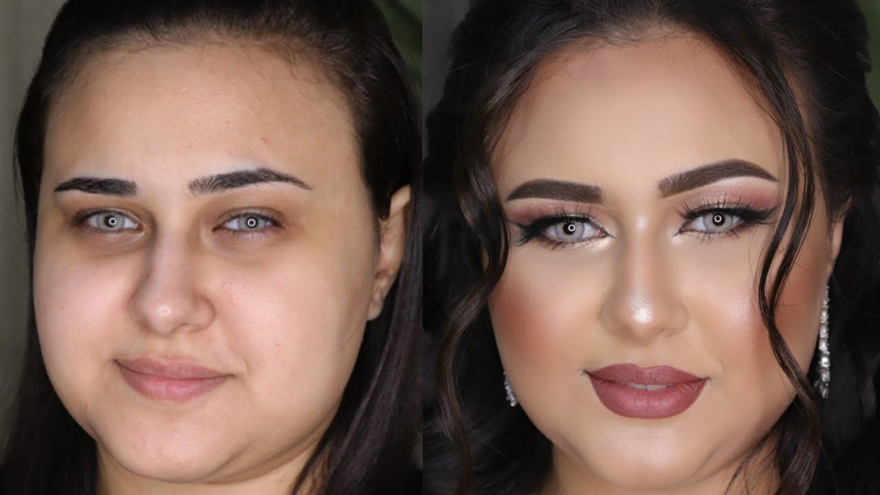 تنحيف الوجه المليان | مكياج خطوبه هادئ وبسيط بالخطوات والشرح التفصيلي