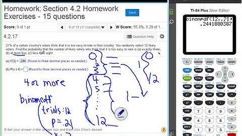 Dr  Swiersz Video Solving Section 4 2 Homework Exercises #7 through #10 Statistics   20170621 Stats