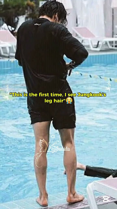 This is the first time🥺 i see Jungkook's leg hair😭🤫 #bts #jungkook #shorts