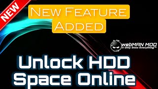 Unlock HDD Space Online With webMAN MOD#ps3