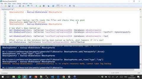 PowerShell for SQL Restores