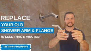 How to Change A Shower Arm and Flange In 5 Minutes