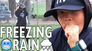 FREEZING RAIN at BASEBALL and SOFTBALL GAMES! ⚾️🥎