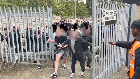 Charlton - Millwall 13.09.2025 Fans clash after the game