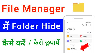 file manager me folder hide kaise kare | kaise chupaye | how to hide folder in file manager