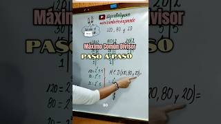Máximo Común Divisor paso a paso🤓#profeliyuan #asítambiénseaprende #matemáticaprofeliyuan