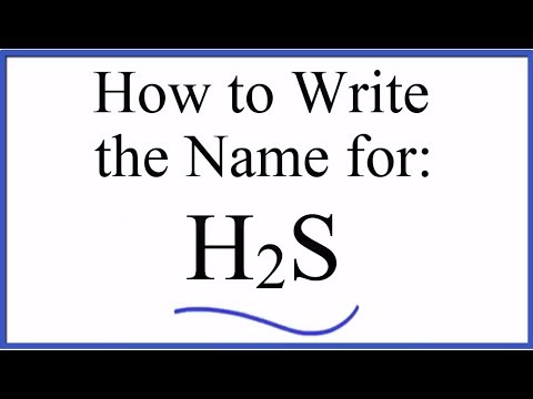 Video: Kad apraksta kā skābi, pareizais h2s nosaukums ir?