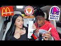 Letting The Person In Front of Us Decide What We Eat for 24 Hours | Drive Thru Challenge