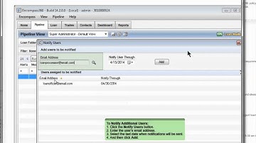 Encompass update  notify additional users e disclosure