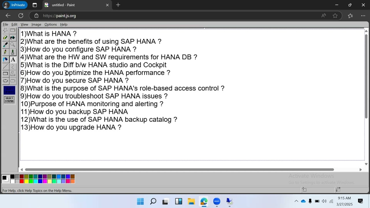 SAP HANA Interview Questions - Prepare for HANA