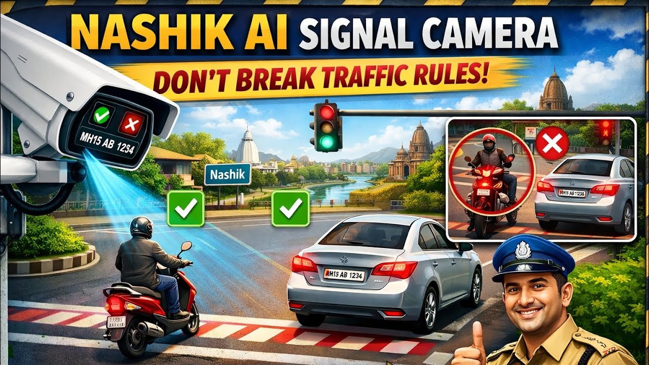 NASHIK AI SINGAL CAMERA NOT BREAK TRAFFIC RULES ❤️#nashik #camera #trafik #rules 