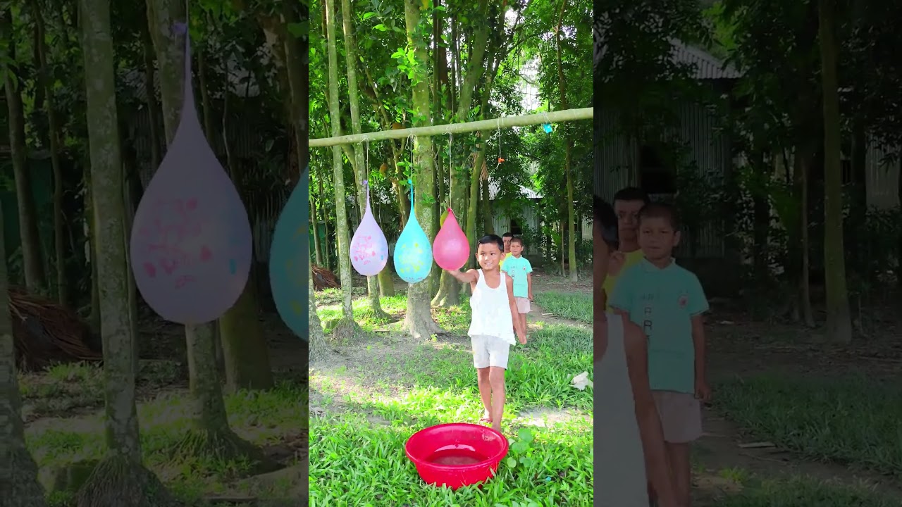 experiment water balloon blast a boy 