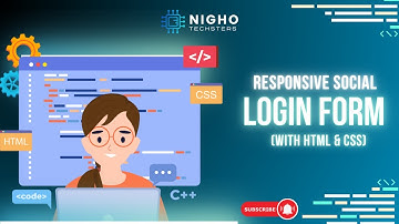 Responsive Social Login Form with HTML & CSS