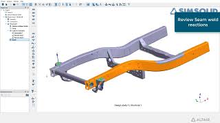 Post-Processing seam weld reactions with Altair SimSolid