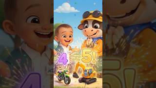 Let’s Count Vehicles 1–5 🚗🚌 Fun Kids Learning #cartoon #shorts #babyvideos #vehiclesforkids #cow