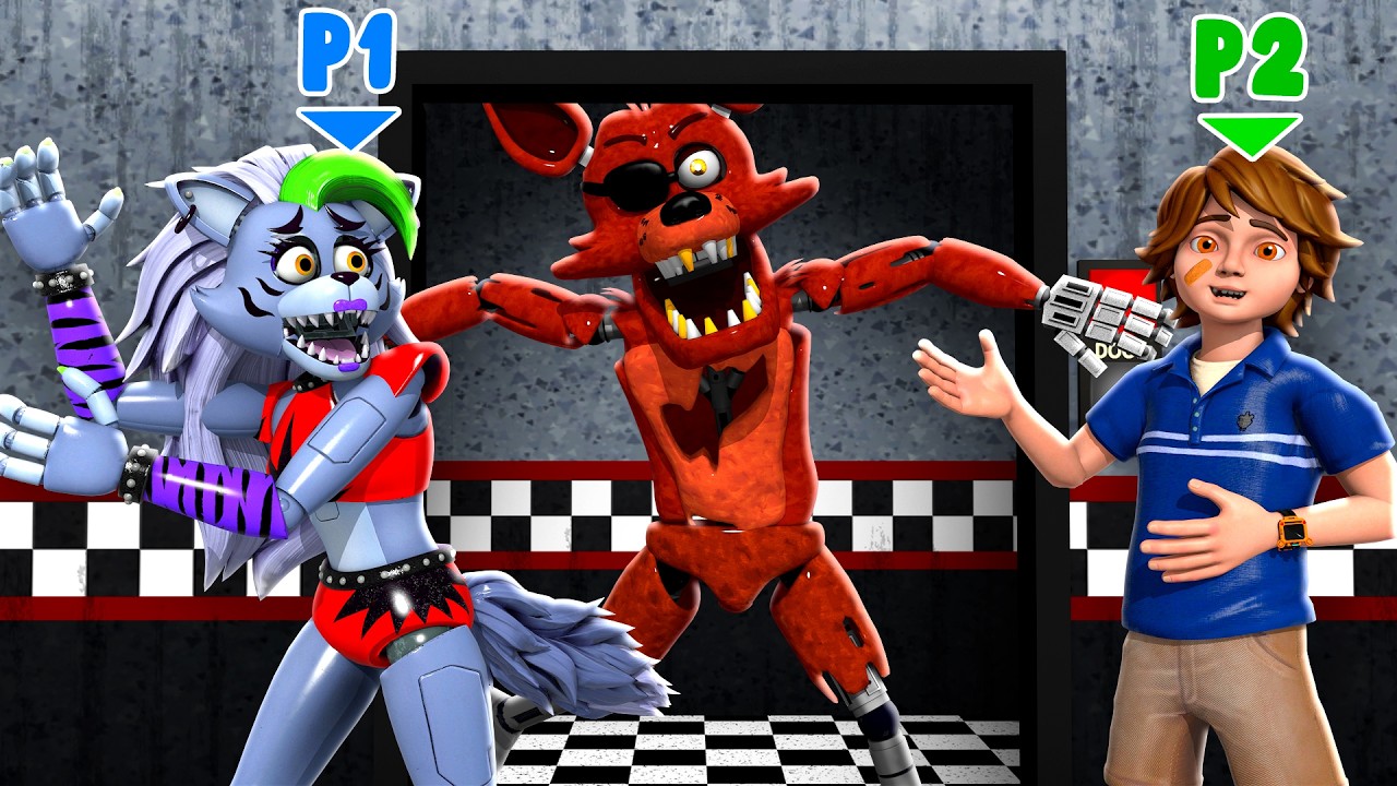 FNAF CO-OP! With Roxanne Wolf and Gregory