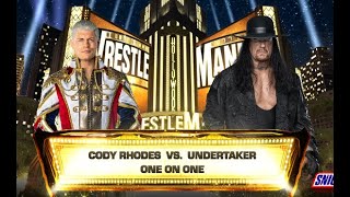 Cody Rhodes vs Undertaker Wrestlemania WWE 2K24 (Sinister Mesh)