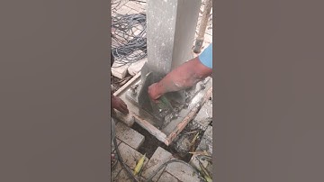 Grouting for column with gp2 grout to prevent the shrinkage of base plat