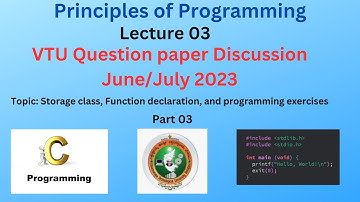 🎓 Principles of Programming Using C | VTU Question Paper Discussion - July/August 2023 🎓POP VTU