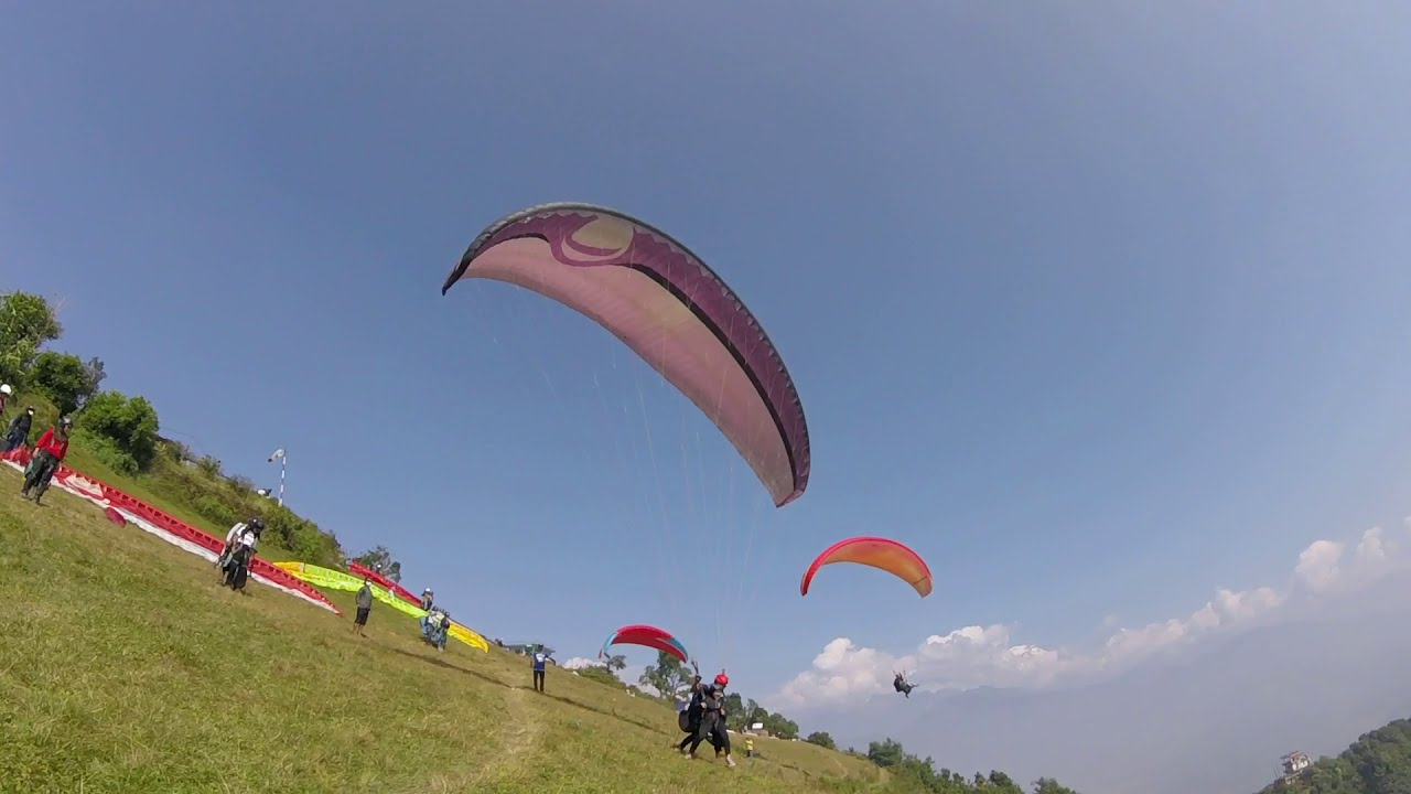 ⁣Paragliding Takeoff, Sarangkot Pokhara, Nepal