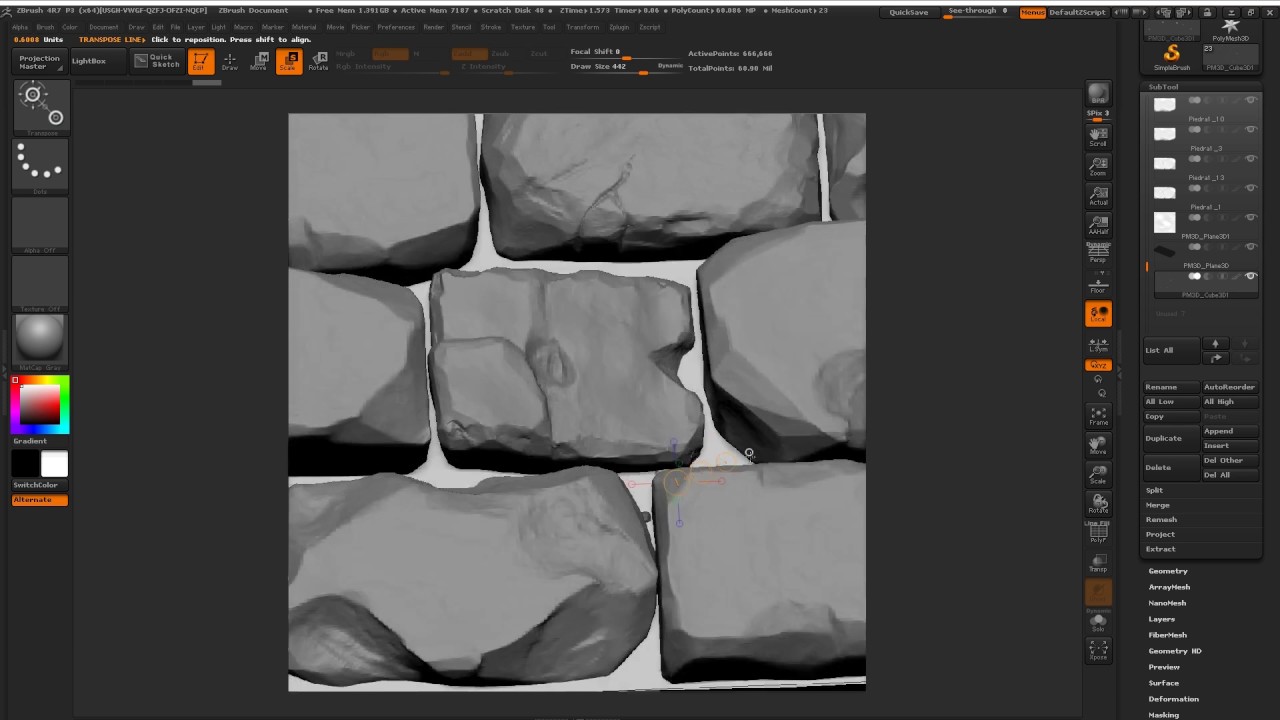 apply a texture in zbrush