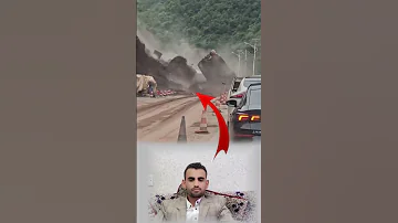 سقوط جبل ضخم على الطريق أدى إلى إغلاقه بالكامل وانتشار حالة من الهلع بين المارة اكسبلور لايك ترند 