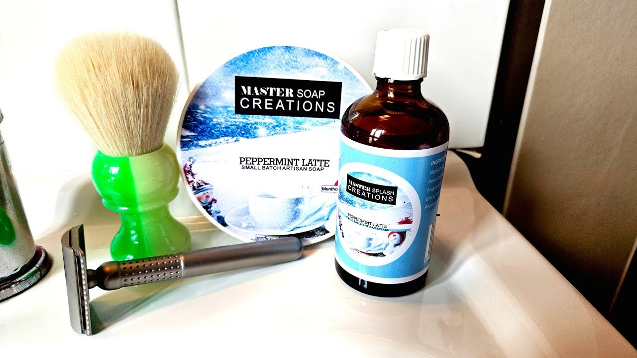 Master Soap Creations Peppermint Latte. Masamune Nodachi DE Safety Razor. Yaqi Janus Brush.