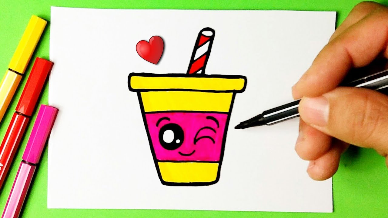Como desenhar CUPCAKE Fofo Kawaii ❤ Desenhos Bonitos - Desenho
