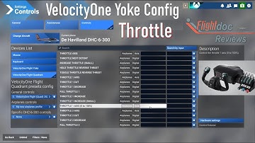 Velocity One Throttle Configuration FS2024 - Reverse Thrust