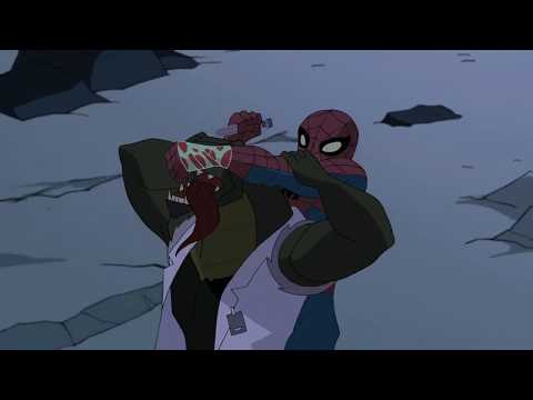 Человек паук против ящера мультфильм
