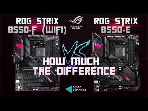 Difference between ASUS ROG Strix B550-F (WiFi 6) vs ASUS ROG Strix B550-E Gaming