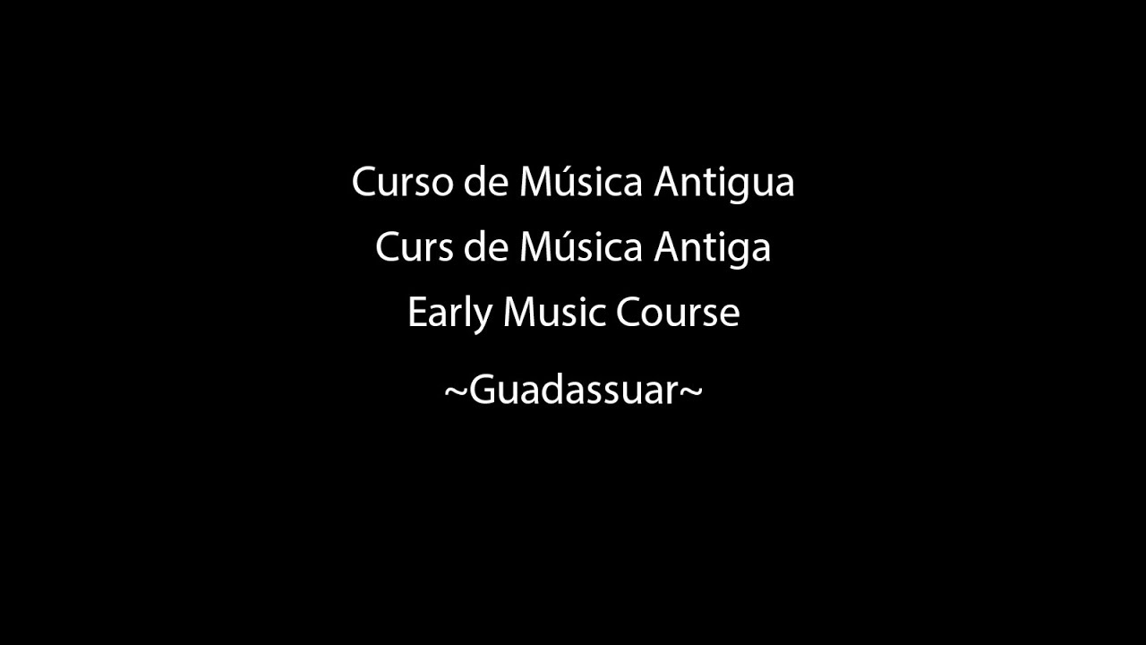 Curso de Música Antigua ~Guadassuar~ HISTÓRICO DE PROFESORES