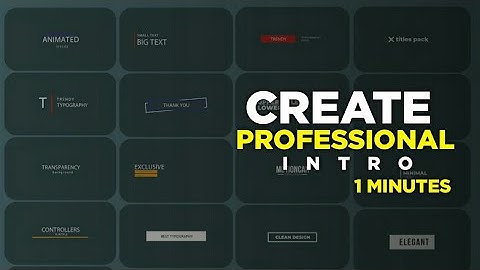 Create professional intro title animation and lower third for video with mobile