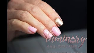 Pink Gel Manicure &quot;Harmony&quot; | Glitter Nail Art | Luminary Nail Systems Builder Gel