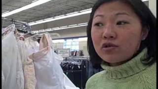 Shopping for a wedding dress at Goodwill