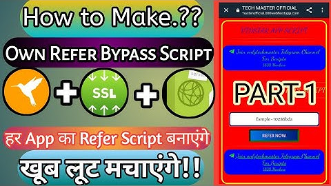 | Part-1 | How to Make Easy Refer Bypass Script 2021 | Coin adder Script | Script making | Tech 2021