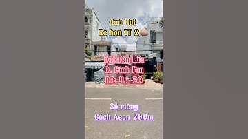 #shorts Giá siêu tốt Đất Tên Lửa, Quận Bình Tân | Gần Aeon Mall | DT: 4x20 | Giá: 6,15 Tỷ 0946630033