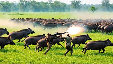 How Do Hunters And American Farmers Deal With Millions Of Wild Boars By Helicopter and Trap