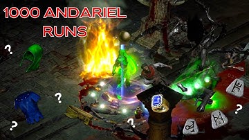 1000 andariel runs - diablo 2 resurrected