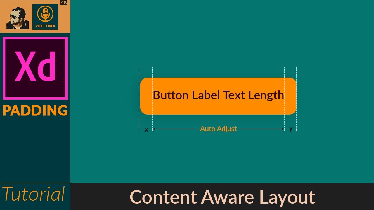 How To Auto Adjust Button Length Based On Label Length In Adobe Xd