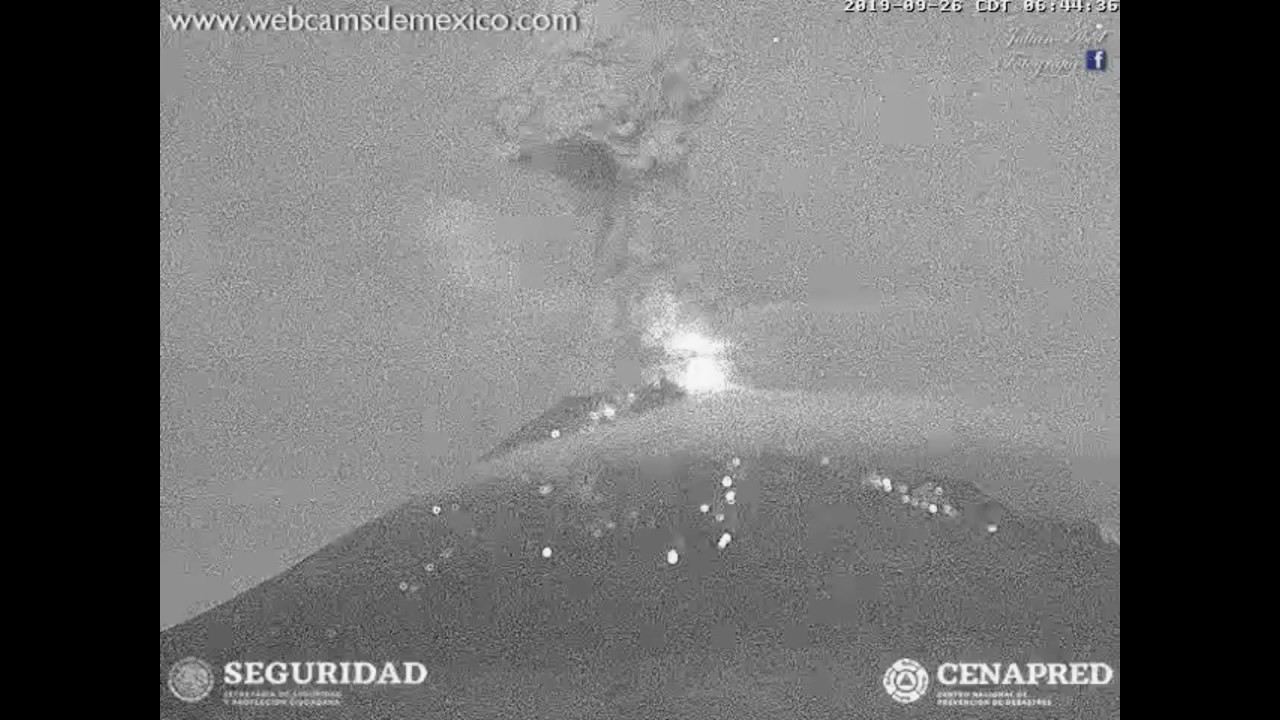 September 26, 2019 ~ Explosion ~ Popocatepetl Volcano, Mexico mexico primera division